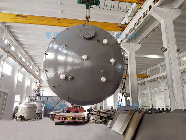 100 cubic meter steel lined tetrafluoronitric acid storage tank