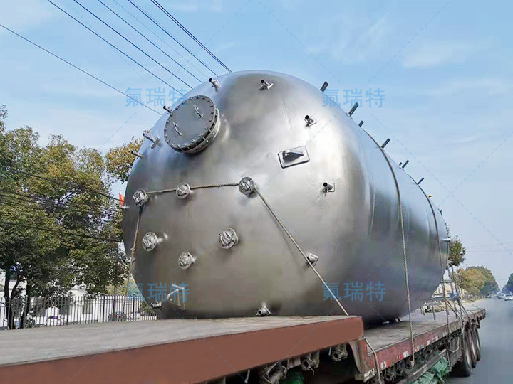 40 cubic meter steel lined PTFE storage tank